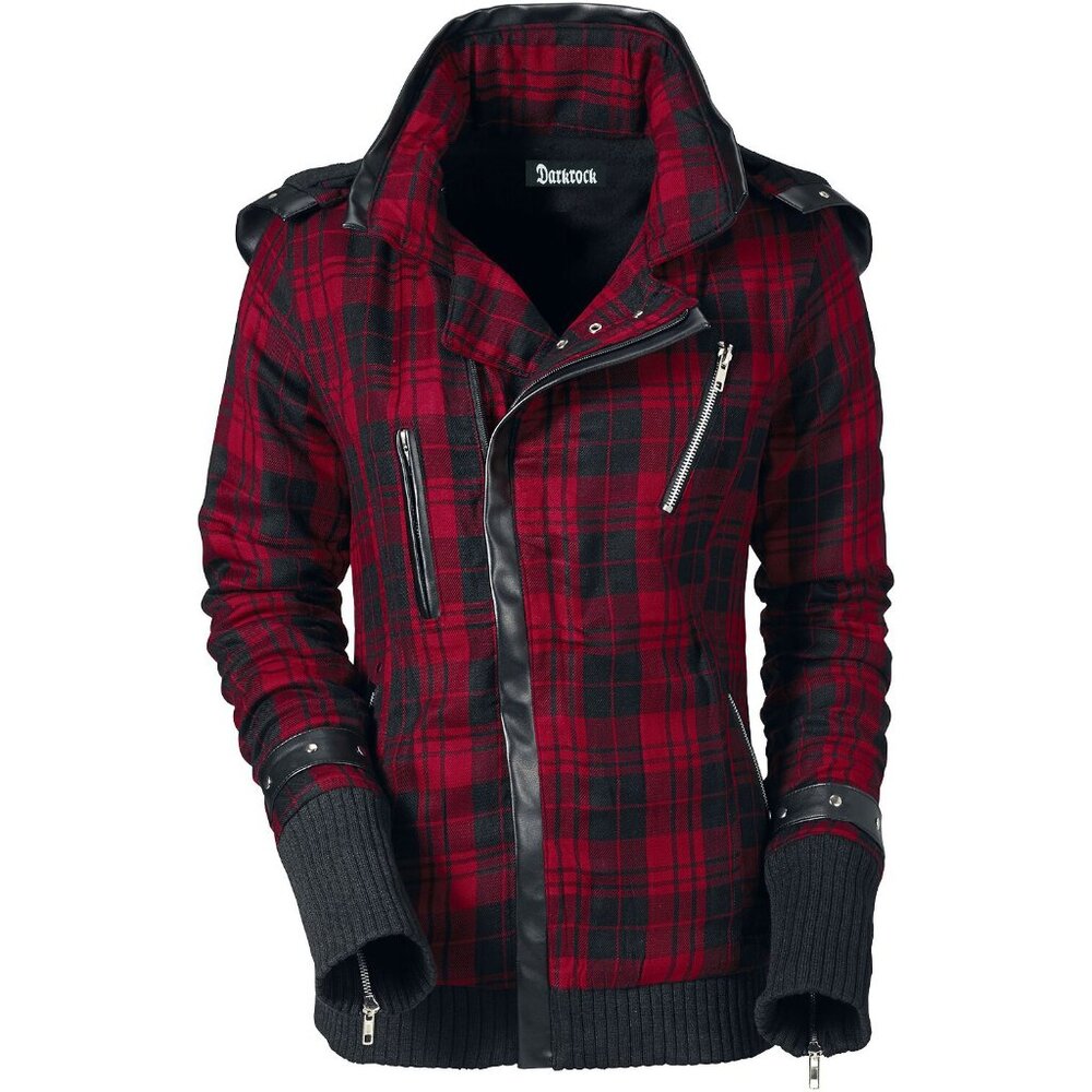 Handmade Women's coat Jacket Winter Seasons Jacket Black & Red